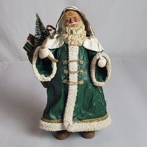 Possible Dreams Clothtiques Father Christmas Santa Figure Green Robe 1988